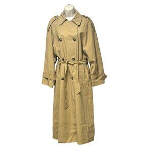 Topshop Women's Belted Trenchcoat in Taupe-Brown, Sz. 0